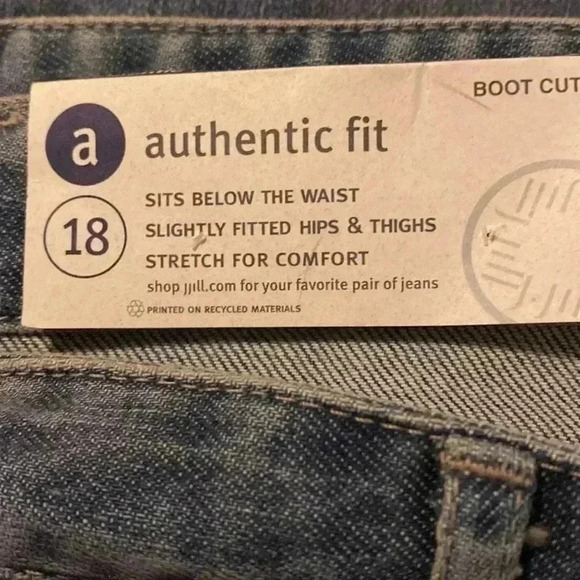 J.Jill Authentic Fit Medium Wash Comfort Bootcut Jeans Size 18 - Picture 9 of 9